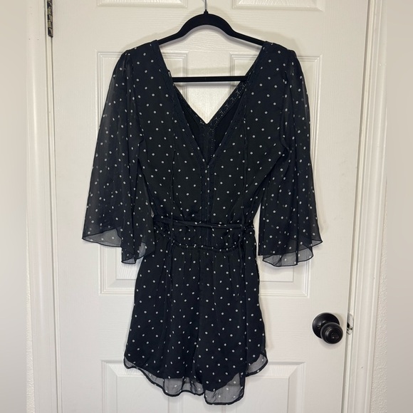 Abercrombie & Fitch Black and White Polka Dot Romper - Picture 3 of 6